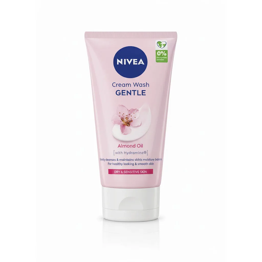 کرم شستشوی صورت نیوا Nivea مدل Cream Wash Gentle، مناسب پوست خشک و حساس، وگان