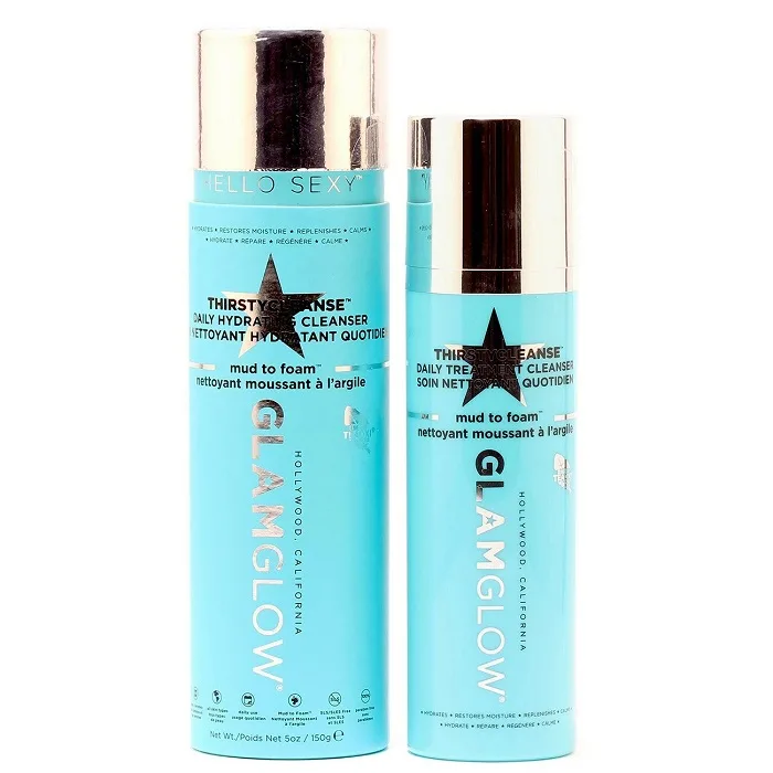 ژل شستشو آبرسان و پاکسازی آرایش گلم گلو GLAMGLOW، حاوی آب نارگیل، مناسب پوست خشک آقایان و خانم‌ها، 150 میل