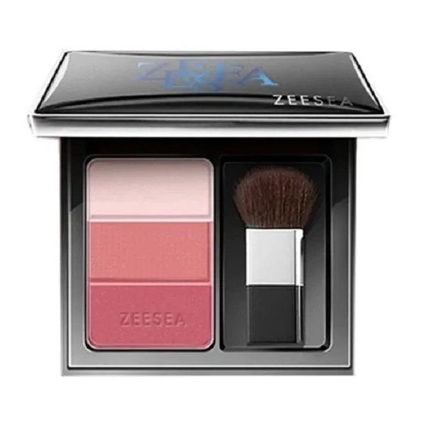 رژگونه سه رنگ زیسی ZEESEA مدل concealer blusher رنگ میدنایت رز Midnight Rose