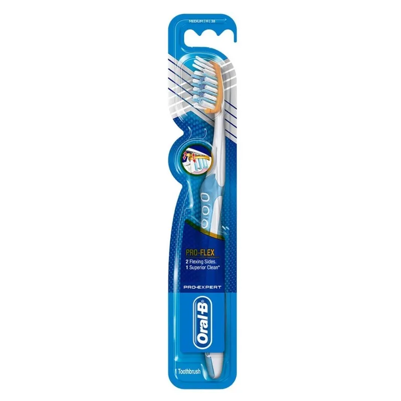 مسواک مدیوم اورال بی‌ مدل pro flex — رنگ بنفش