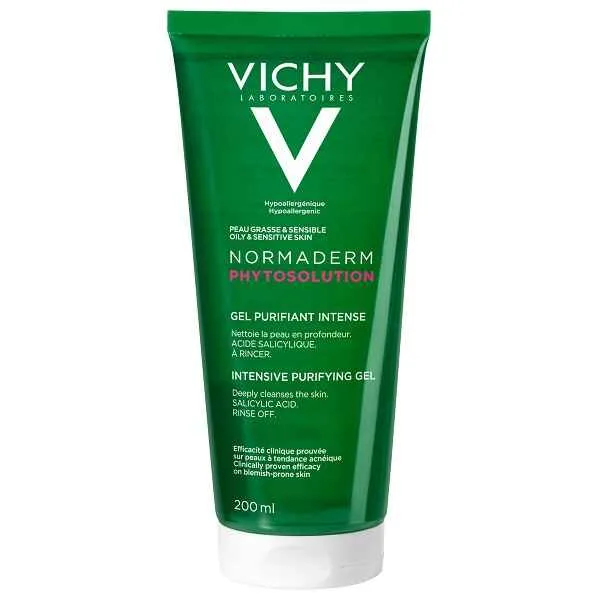 ژل شستشوی ویشی VICHI مدل نورمادرم Normaderm حجم 200 میل، پوست چرب و جوش دار