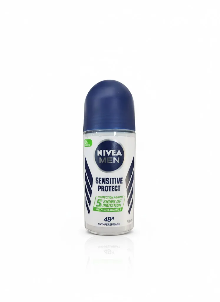 مام رول ضد تعریق مردانه نیوا Nivea مدل سنستیو Sensitive Protect حجم 50 میل، محافظت 48 ساعته و مراقبت از پوست حساس