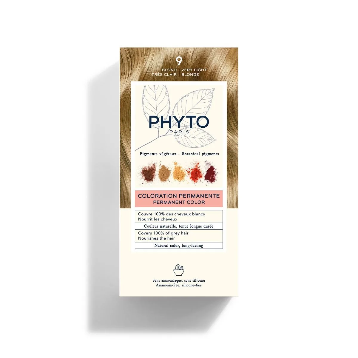 رنگ موی بدون آمونیاک فیتو کالر شماره 9 (جدید)، رنگ موی دائمی و گیاهی Phyto Phytocolor