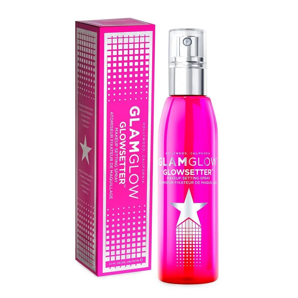 اسپری فیکساتور آرایش گلم گلو GlamGlow مدل Glowsetter حجم 110 میل، شاداب کننده و مات کننده