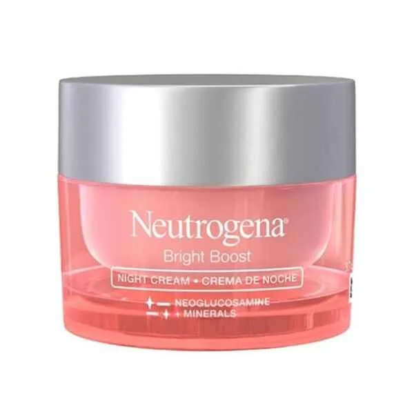 کرم شب ضد چروک و روشن کننده نیتروژنا Neutrogena مدل برایت بوست Bright Boost حجم 50 میل، بازسازی کننده