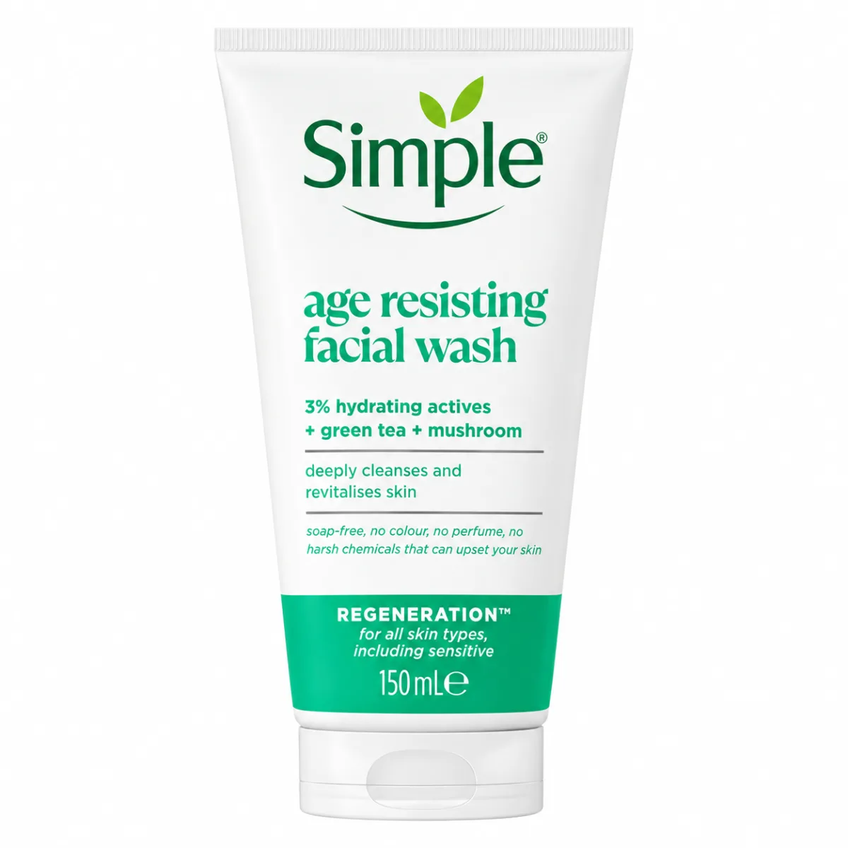 ژل شستشوی پاک کننده عمیق صورت سیمپل150 میل Simple Regeneration Age Resisting Facial Wash