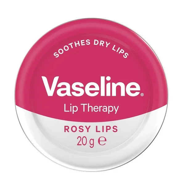 بالم لب وازلین vaseline مدل Rosy Lips وزن ۲۰ گرم، ترمیم کننده قوی و درخشان کننده لب