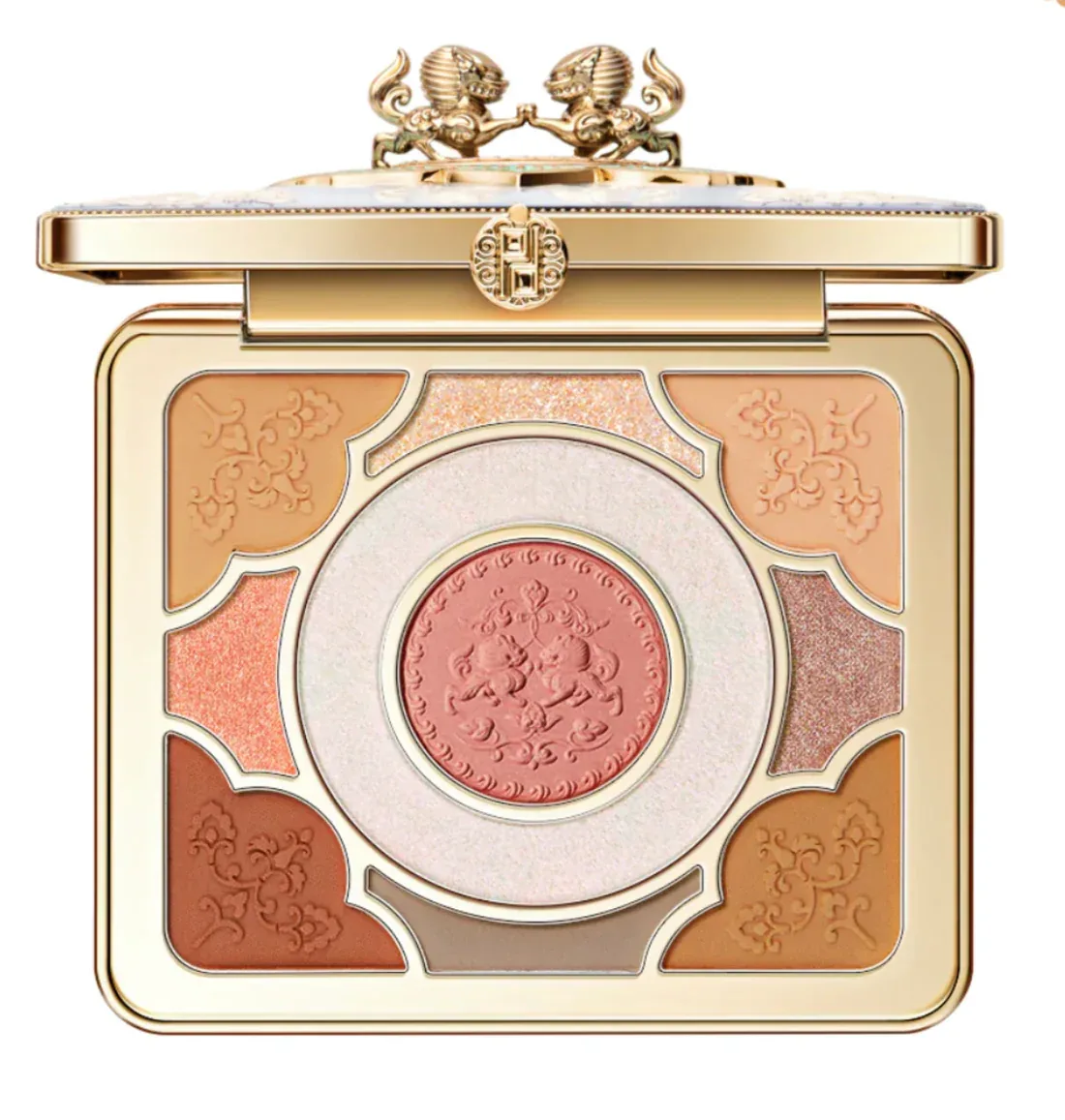 پالت ارایش سایه.هایلایتر. و رژ گونه زیسی مدل سلطنتی شماره 02 ZEESEA Tang Romance Makeup Palette