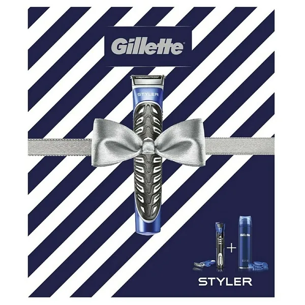 ست هدیه اصلاح مردانه ژیلت مدل استایلر (Styler)، حاوی ریش تراش و ژل اصلاح