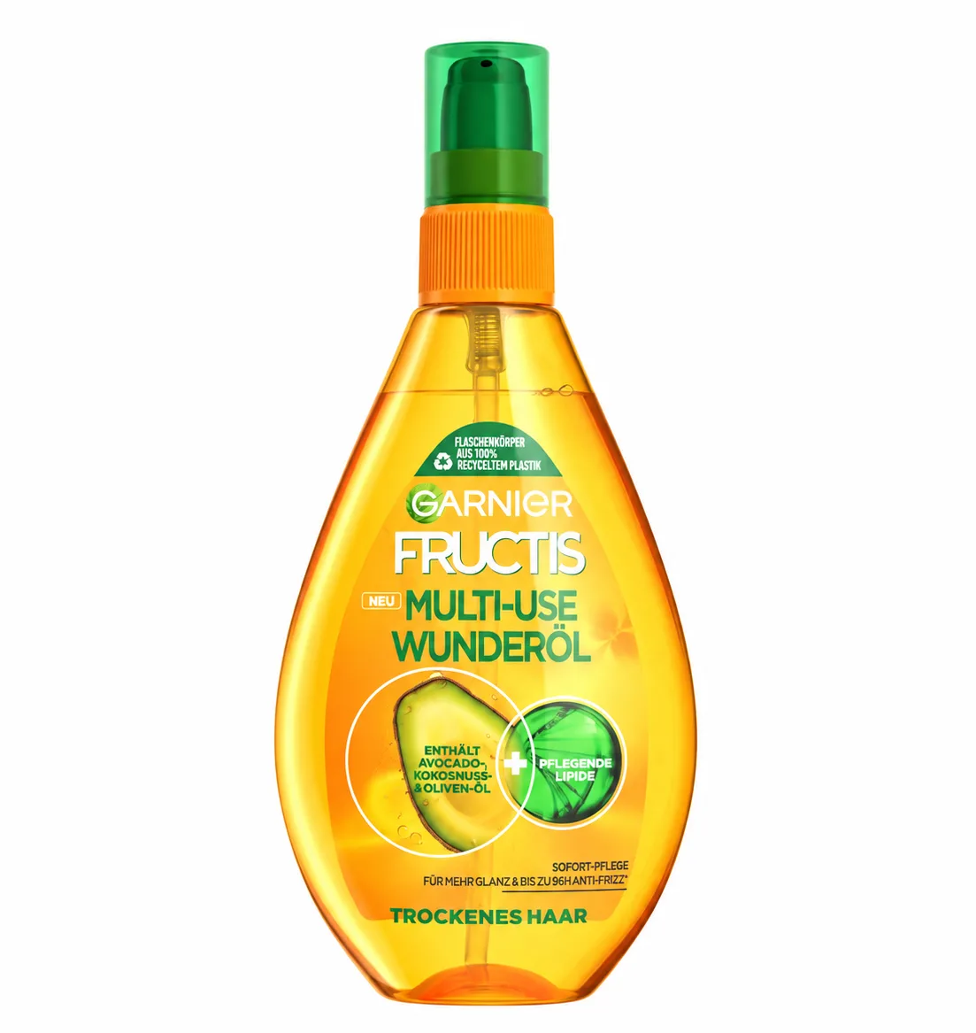 روغن چندکاره تغذیه‌کننده و ضد وز مو گارنیر150 میل Garnier fructis multi use wunderöl oil