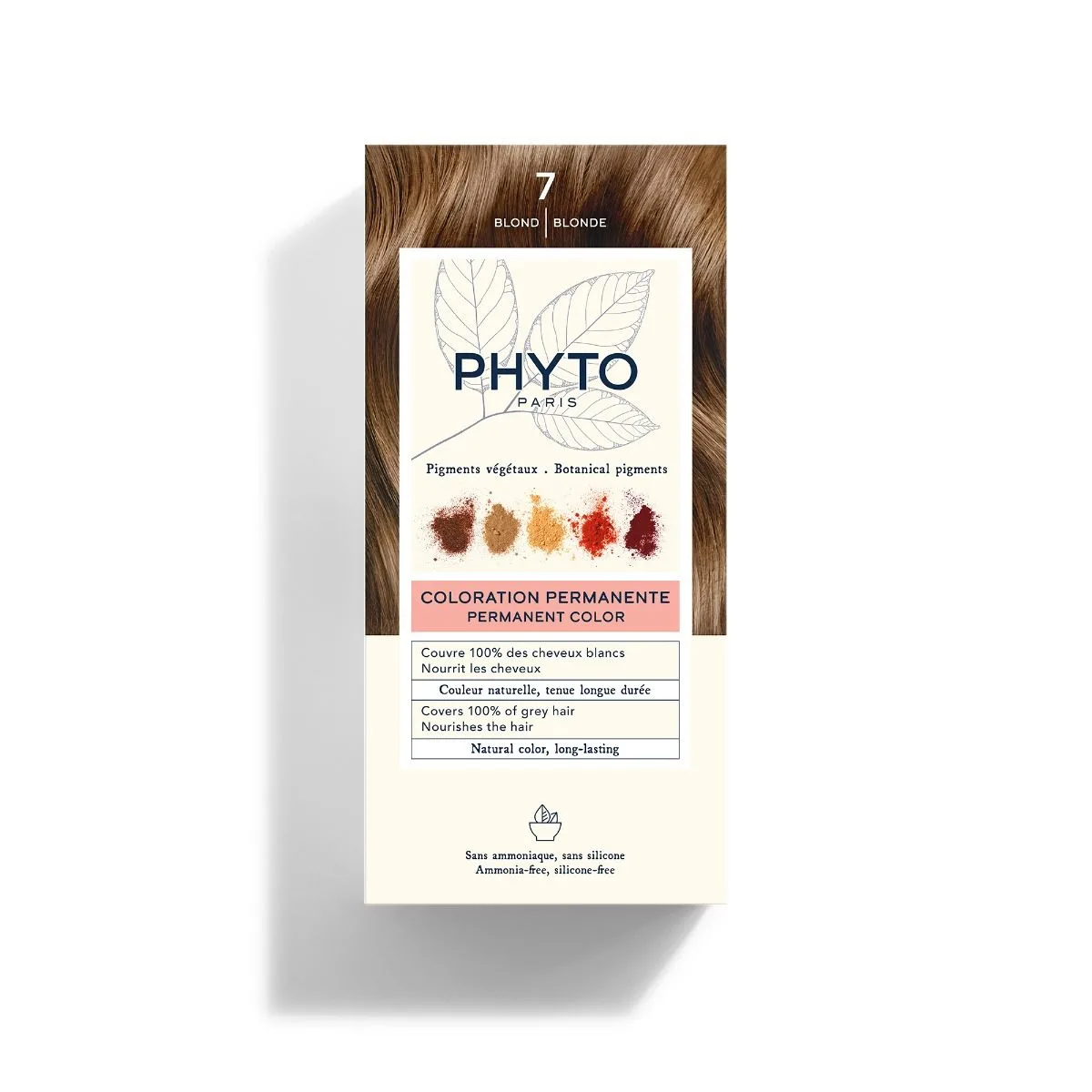 رنگ موی بدون آمونیاک فیتو کالر شماره 7 (جدید)، رنگ موی دائمی و گیاهی Phyto Phytocolor