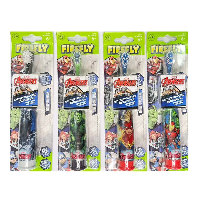 مسواک ویبره دار کودکان برند فایرفلای Firefly مدل Avengers — رنگ زرد