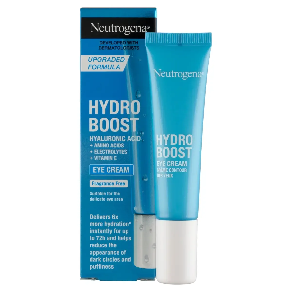 ژل کرم دور چشم نوتروژینا Neutrogena مدل هیدرو بوست Hydro Boost حجم 15 میل، آبرسان و روشن کننده
