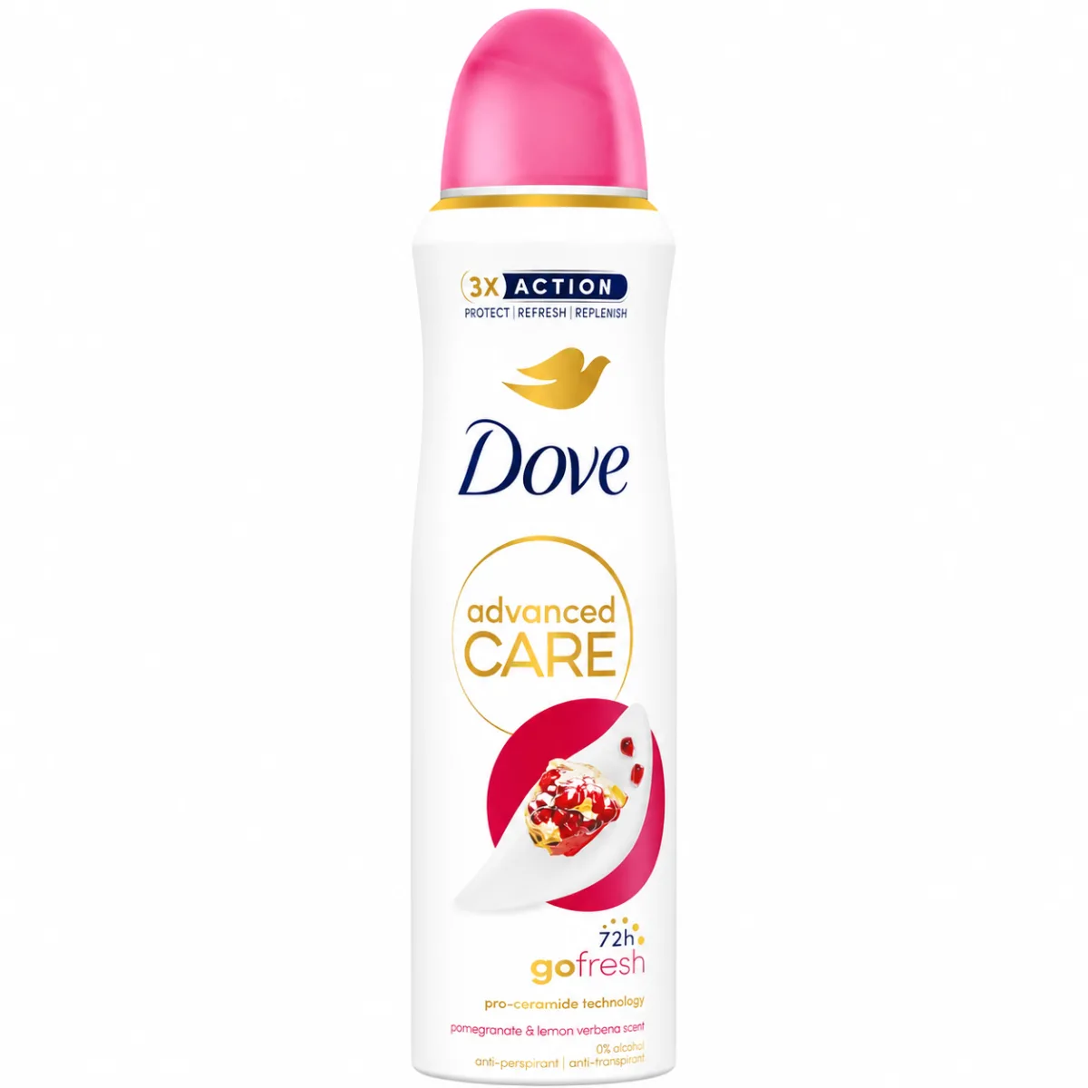 اسپری ضد تعریق داو با رایحه انار و به لییمو حجم 250 میل Dove Care Go Fresh Pomegranate & Lemon Verbena