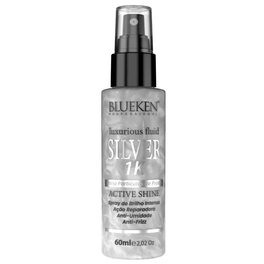 اسپری صاف و براق کننده قوی بلوکن BLUEKEN مدل SILVER حجم 60 میل، تقویت و مغذی مو