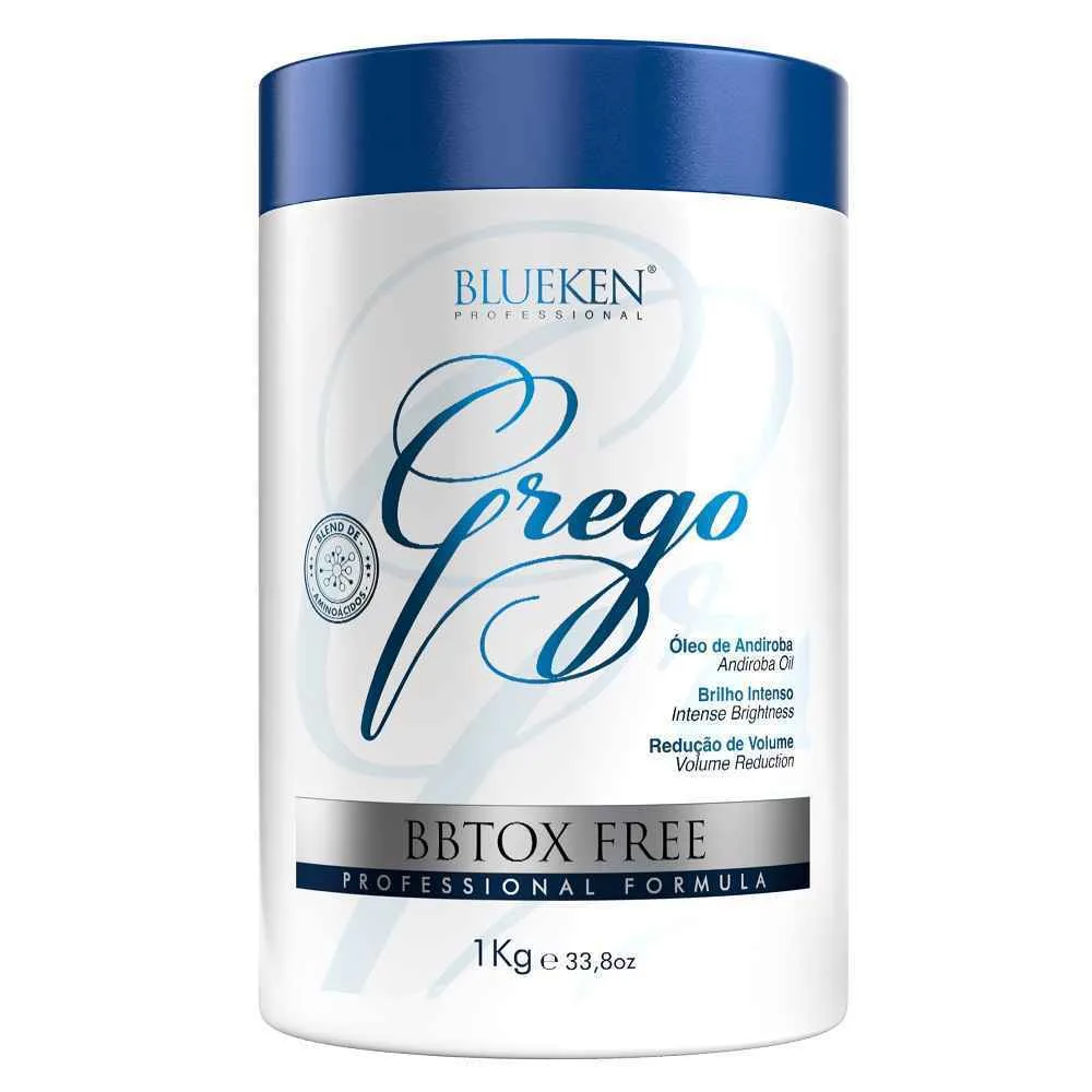 بوتاکس مو بلوکن BLUEKEN مدل گلاس گریگو GLOSS GREGO حجم 1000ml، صافی 60% و احیای 100%