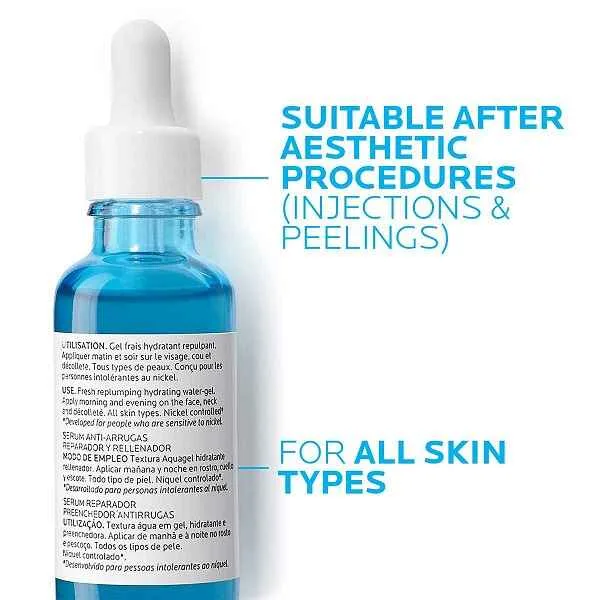 سرم هیالورونیک اسید و ویتامین B5 لاروش پوزای LA ROCHE POSAY مدل هیالو HYALU B5 حجم 30 میل، آبرسان قوی و پرکننده خطوط