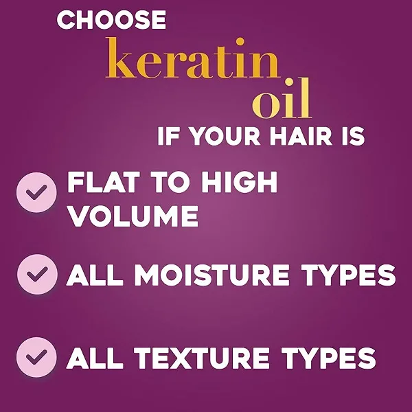 شامپو روغن کراتین (کراتین اویل) او جی ایکس OGX مدل strength length حجم 385 میل، بلند کننده و ضد موخوره مو
