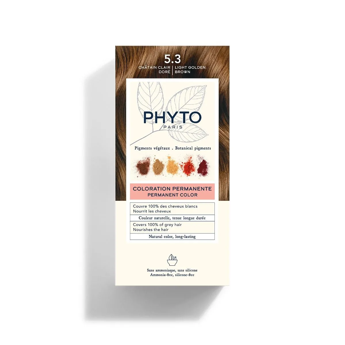 رنگ موی بدون آمونیاک فیتوکالر شماره 5.3 (جدید)، رنگ موی دائمی و گیاهی Phyto Phytocolor